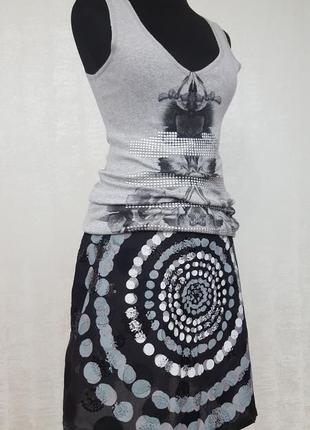 Desigual юбка из ткани и трикотажа2 фото
