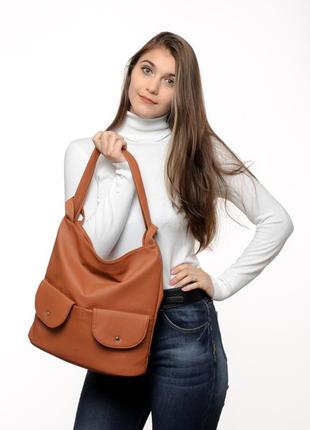 Жіночий рюкзак asti xkh коричневий2 фото