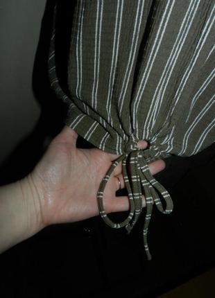 Стильная,трикотажная стрейч,блузка-топ в полоску,бохо,большого размера3 фото