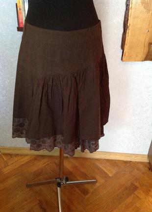 Натуральная юбка с прошвой бренда joi, р. 52-54
