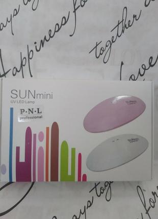 Компактна лампа для манікюру pnl sunmini uvled nail lamp 6w5 фото