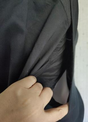 Рубашка мужская унисекс zara черная интересный крой вискоза плюс хлопок4 фото