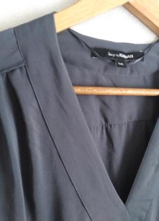 Блуза с имитацией запаха, серебристо-серая3 фото