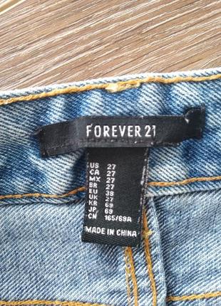 Джинсова міні спідниця forever21 розмвр 27.6 фото