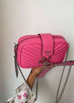 Шикарная женская сумка guess mini pink розовая5 фото