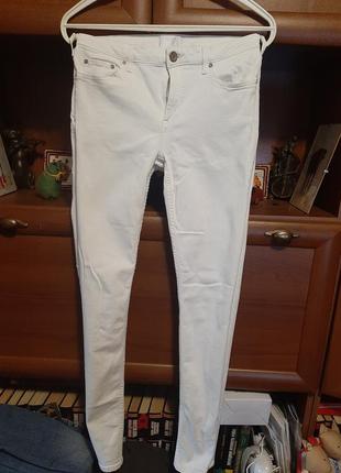 Брендовые скинни acne skin 5 optic white jeans оригинал6 фото