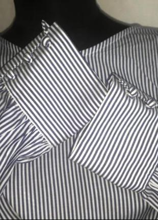 Zara блуза полоска блузка с открытой спиной5 фото