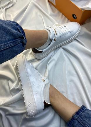 Жіночі кросівки в стилі louis vuitton time out white,кросівки lv луї вітон білі3 фото