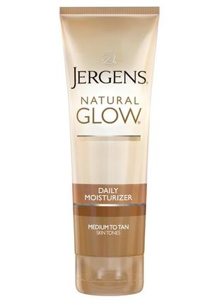 Лосьон для автозагара jergens natural glow sunless с антиоксидантами и витамином е,usa