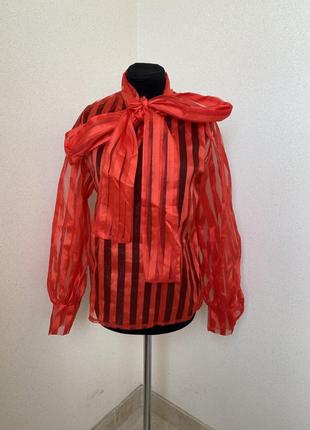 Крутая рубашка, блуза с бантом как зара