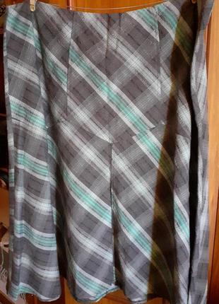 Юбка в клетку без подкладки