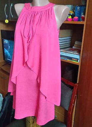 Сукня сарафан з великим рюшем накидкою