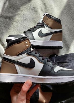 Nike jordan 1 dark mocha, кросівки найк джордан