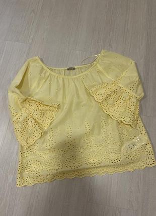 Блуза рубашка кружево решелье