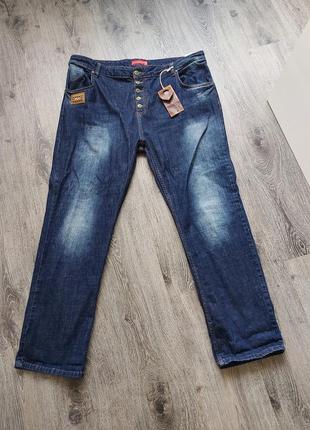 Модные женские джинсы турция с потертостями  большой размер