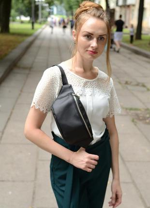 Сумка на пояс бананка sambag tirso msg чорний