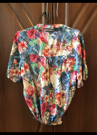 Летняя гавайская рубашка на резинке3 фото