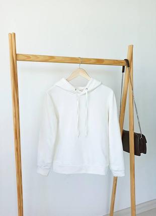 Худі біле базове, худі базове біле, кенгурушка, толстовка