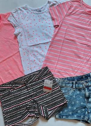 Футболки для девочек качество розовые белые