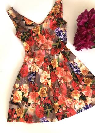 Сарафан в квітковий принт, платье, сукня3 фото