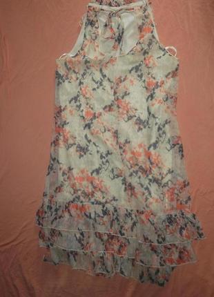 Летнее платье сарафан с рюшами4 фото