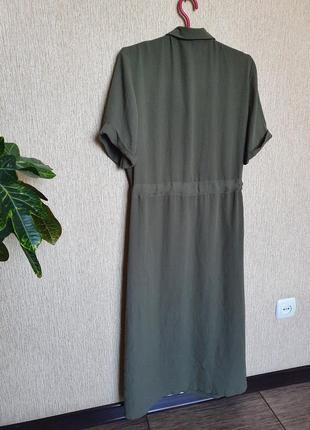 Стильне плаття-сорочка на гудзиках з короткими рукавами і поясом на талії george3 фото