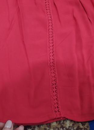 Сорочка блуза блузка футболка червона червона хс, розмір без рукавів3 фото