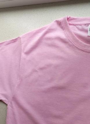 Женская футболка оверсайз светло розовая    классическая унисекс хлопковая5 фото