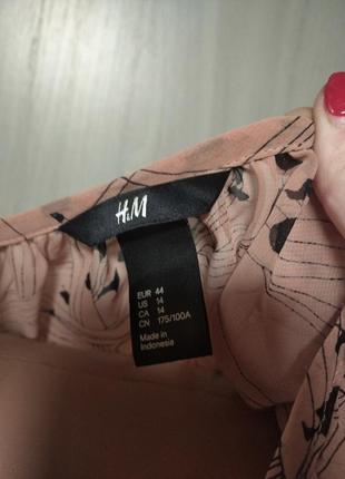 Легкая шифоновая блузка рубашка h&m 44 размер2 фото