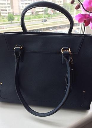 Сумка тоут темно-синя