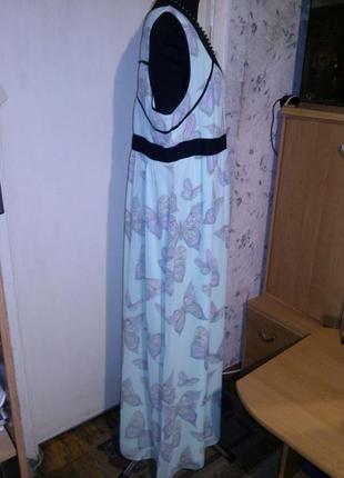 Довге плаття dorothy perkins з принтом метеликів,великий розмір,румунія!3 фото