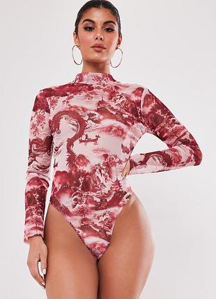 Червоний ефектний боді missguided