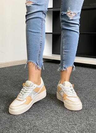 Женские кроссовки nike air force 1 shadow spruce aura,кроссовки найк аир форс аура белый с оранжевым демисезон7 фото