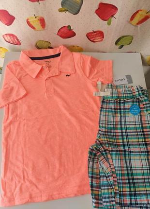 Набор футболка поло и шорты carter's
