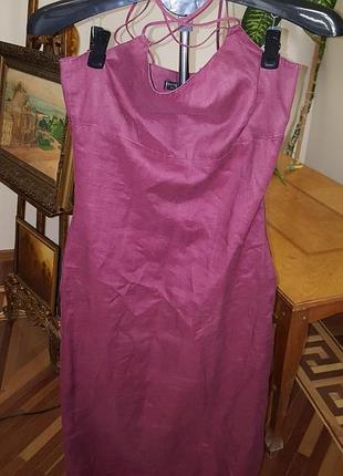 Льняное платье р.38