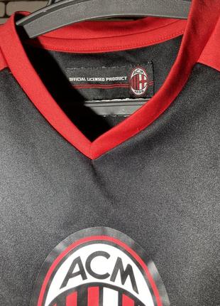 Чёрная , спортивная футболка fc milan official merc2 фото