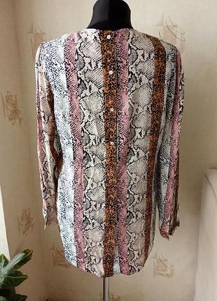 Натуральна стройнящая моделююча блуза, пітон, віскоза, смужка, george, подовжена спинка