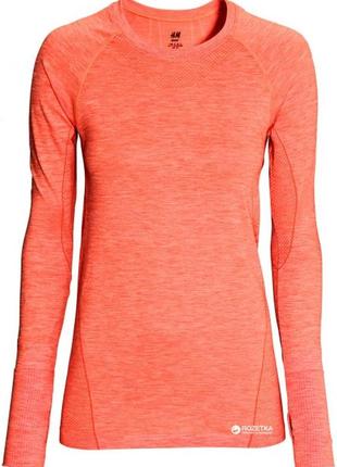 Меланжевая  бесшовная термо кофта лонгслив h&m кишенею