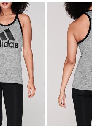 Спортивна майка з великим логотипом adidas activewear tops