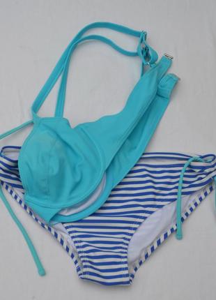 Tpehdobый купальник у морському стилі кольору морської хвилі femilet swimwear.2 фото
