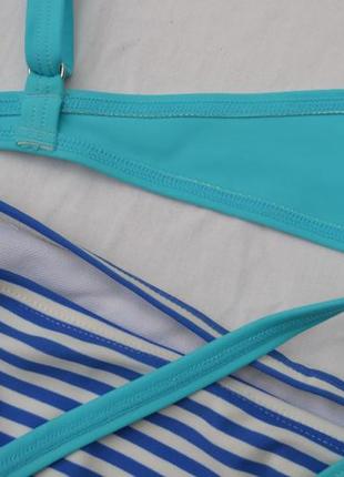 Tpehdobый купальник у морському стилі кольору морської хвилі femilet swimwear.4 фото