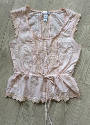 Блуза сорочка прошва h&m 100%бавовна р. s