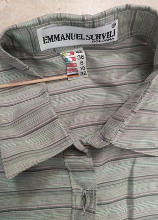 Рубашка в полоску шёлковая, emmanuel schvili,s4 фото