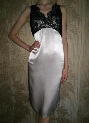 M&s нарядное платье в бельевом стиле, кружевное платье миди, ажурное платье, сарафан, платье-комбинация3 фото