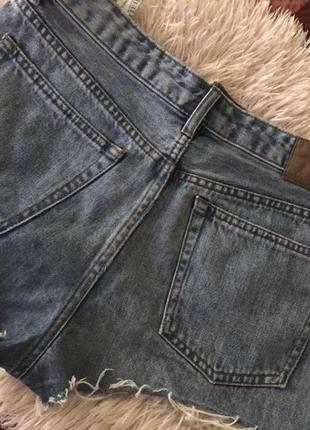 Темно-синие летние джинсовые шорты pull&bear4 фото