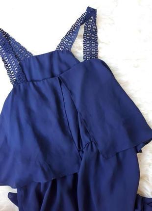 Сукня синє літнє шифон м3 фото