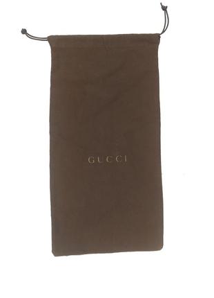 Брендовий пильник, коричневий мішок для речей та взуття від люкс бренду gucci