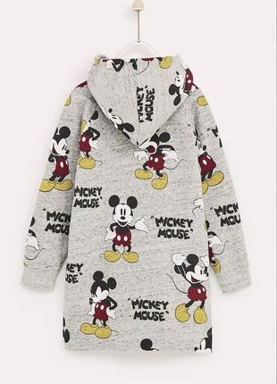 Мультяшное платье худи оверсайз с диснеевской коллекции микки маус zara mickey mouse disney.3 фото