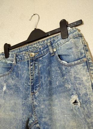 Джинсы рванки унисекс  fashion jeans , xl, наш 46/482 фото