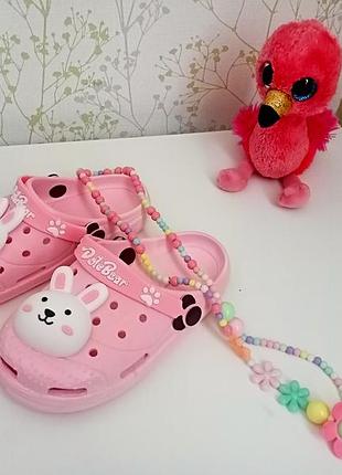 Кроксы на девочку, резиновые босоножки на девочку, рр.22-33